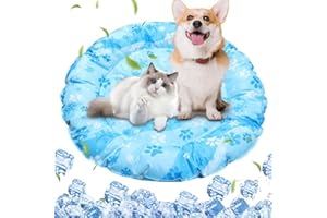 AISUOWA Tappetino Refrigerante per cani e gatti Tappetino refrigerante gel non tossico Antigraffio L'autoraffreddamento Fisico è Adatto per L'estate per il raffreddamento degli animali (Azzurro, 40 * 60)