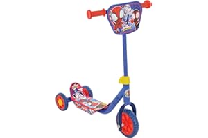 DISNEY Spidey And His Amazing Friends Deluxe Three Wheeled Kids Tri Scooter | Childrens Boys Girls Licenced Ages 3+ Outdoor Play Toy Gwen Miles Push Along