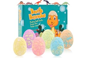 ‎ABOVE ZERO Badebomben für Kinder, 6 Stück Badekugeln mit Überraschung im Inneren, Dinosaurier Spielzeug, Geburtstagsgeschenk für Mädchen und Jungen