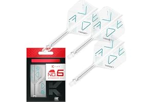 Target Darts K-Flex Rove Dart-Flights und Schäfte, No. 2/No. 6 | 3er-Set K-Flex mit integriertem Flight und Schaft, All-in-one-Schaft – erhältlich in den Längen Short, Intermediate und Medium
