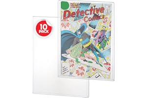 EVORETRO Comic Book Toploader Fits Current, Regular, Silver Age Comics 0.5CM & Below 0.19 Inches Thick - Hard Comic Book Case - Comic Book Display, Arcive Grade Comic Book Storage 7.25 x 10.75 inches