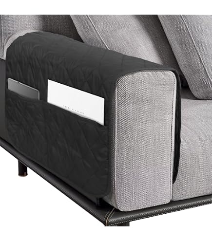 Set di 2 copribraccioli impermeabili in pelle, per poltrone
