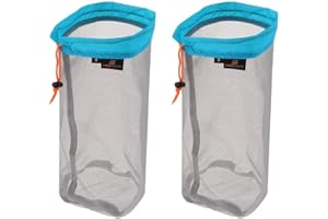 Yundxi Pack of 2pcs Ultralight Stuff Sacks Set Mesh Drawstring Storage Bags Set for Travelling Camping Hiking