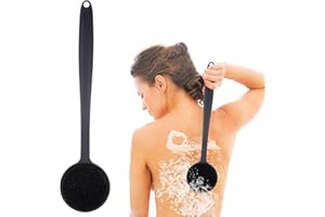 WLLHYF Myjka do pleców, silikonowa szczotka do ciała, z długą rączką, szczotka do kąpieli i pod prysznic, do pleców, eksfoliator do ciała (z długą rączką)