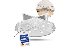 Karl Dahm Plate Joint Crosses 3 mm, Transparent, Pack of 100, Tile Spacers with Plates, Ideal for Ceramic Panels & Natural Stone, Tile Joint Crosses 3 mm, Laying Aid & Tile Accessories - 12620