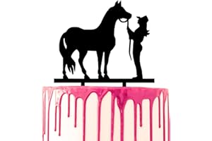 CARISPIBET Decoración para tartas de mujer y caballo
