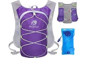 Outplea Running Vest with 2L Water Bladder, Ultralight Multi-pockets Hydration Backpack for Women & Men Marathoner, Hydration Pack for Hiking Biking Camping