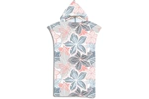 LOMTRATS Poncho de Surf à Séchage Rapide, Serviette à Changer, Robe à Capuche pour Adultes Hommes Femmes, Microfibre Natation Plage Surf Plongée Maison Sources Chaudes Parka de Bain