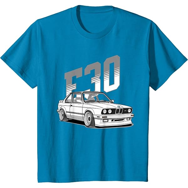 4people Maglietta nera con design auto classica E30 Bimmer - stile