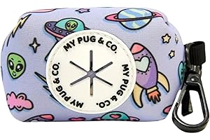 My Pug - Porta Bolsas Caca Perro | Accesorios para Perros | Dispensador Bolsas Caca Perro | Perros Accesorios | Porta Bolsa Tela Excrementos | Accesorios Perros para Bolsas Caca Perro (Alien Exist)