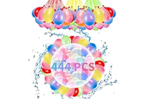 CUTLOT Biologisch Abbaubare Wasserbomben 444 Stück – Selbstschließende Schnellbefüllbare Wasserballons aus Naturlatex, Farbiges Set für Poolpartys & Wasserschlachten (D)
