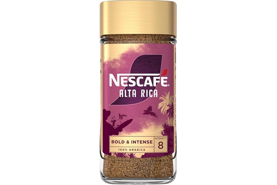 NESCAFÉ Alta Rica Gold Blend Instant Coffee, Dark Roasted Premium Instant 100 Percent Arabica Coffee, 190g (Pack of 1)