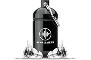 Schallwerk ® Strong+ tapones oidos con protección extra fuerte – amortigua el ruido y mantiene la calidad del sonido – ideal para la música, los festivales, el trabajo, el estudio