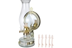 MOTOFANS Lampa olejowa montowana na ścianie z lampą olejową ze szkła - retro nostalgia