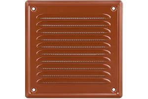 Adgo - Griglia aerazione rettangolare - Griglia ventilazione in acciaio zincato - 16,5x16,5 cm - Griglia di ventilazione con zanzariera - Griglie aerazione - la ventilazione - ripresa aria