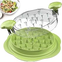 Tritatutto Per Pollo, Manzo E Pulled Pork Con Coperchio Trasparente E Base Antiscivolo - 25x25x8,5 Cm