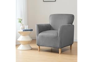 OKYUK Pokrowce na fotele bankietowe, luksusowe aksamitne pokrowce na krzesła z podłokietnikami, elastyczne pokrowce na krzesła, do salonu, miękki pokrowiec na fotel, antypoślizgowy, przyjazny dla