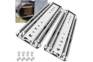 SHUHANG Heavy Duty Drawer Runners 220 kg Load Capacity Industrial Drawer Slides Full Extension with Ball Bearing Slides 500 600 700 800 900 1000 1100 1200 1300 1400 1500 mm, Side Mount 1 Pair