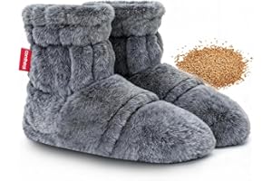 Comfheat Microwavable Foot Warmers Heated Booties with Washable Cover, Moist Heat Therapy Warm Booties for Cold Feet, Poor Blood Circulation, Raynaud’s Syndrome, Stiffness, Winter Gift for Loved Ones