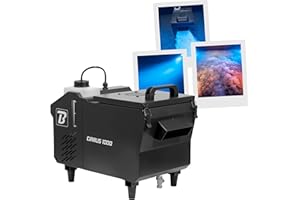 BoomToneDJ, CIRRUS 1000, machine à fumée lourde à base d'eau, télécommande inclue 1000 W, idéale pour les mariages, anniversaires et tout autres évènements professionnels, ne nécessite pas de glace