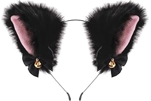BOYATONG Serre-tête oreilles de chat - Oreilles de chat - Pour cosplay - Pour filles et femmes