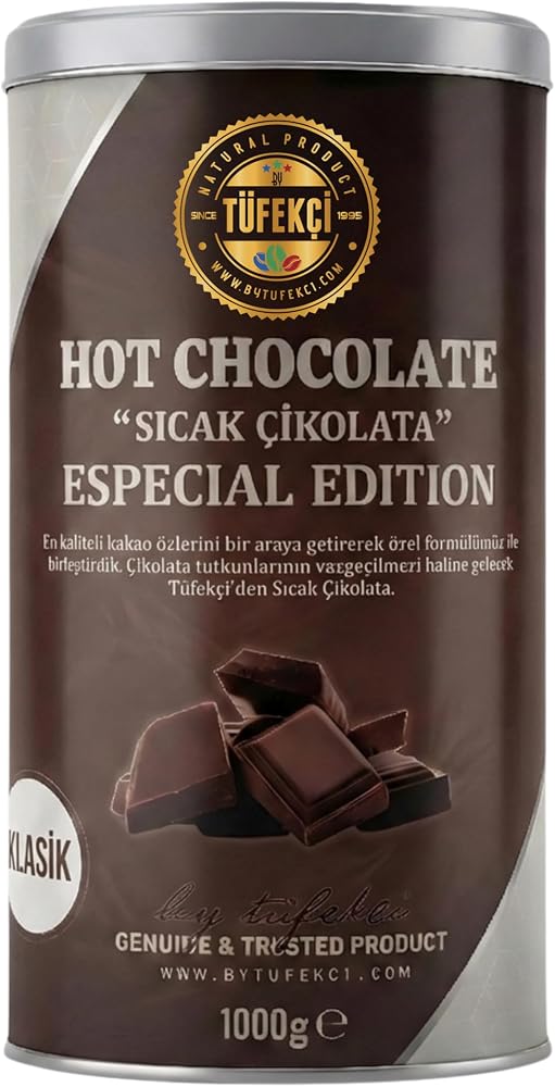 By Tüfekçi Sıcak Çikolata İçecek Tozu Teneke, 1000 g
