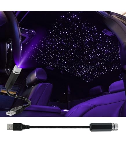 Lumière D'ambiance LED Pour Voiture - 2 Pièces, 7 Couleurs, Tactile, Rechargeable USB - Pour Habitacle, Coffre - Décoration Et Praticité