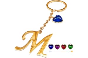 Famweylami Portachiavi Donna con Iniziale, Portachiavi Ragazza Personalizzato con Lettere, Iniziali Nome,Regalo per Moglie, Signore, Amici