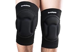 Beauty Nymph pad éponge adulte du genou, manchon de genou court très élastique, noir, 1 paire