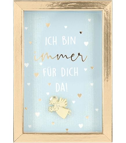 Depesche Bilderrahmen Mit Spruch „Herzensmensch“ – Ca. 8,4x5,8 Cm, Goldener Holzrahmen, Austauschbares Bild