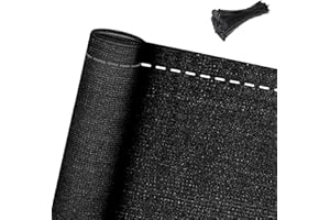 Aufun Malla de protección para Vallas 120cm Malla de ocultación HDPE 150g/m², Protección contra el Viento Tela de protección Solar con Bridas para Campo Deportivo, jardín, balcón | 1,2x10m, Antracita