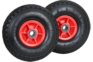 FROSAL Sackkarrenrad Nabe 20mm/60mm Rad Bollerwagen | Ersatzrad Reifen Sackkarre | Ersatzreifen | Luftreifen Rollenlager Kugellager | (2 Stück)