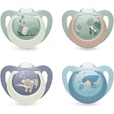 NUK First Choice Day &amp; Night Baby Pacifier | 6-18 Months | Glow in the Dark Orthodontic Pacifiers | Soothes 99% of Babies** |