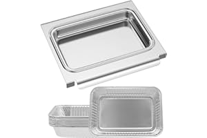 EasiBBQ 67047 Auffangpfannenhalter mit Aluminium-Tropfpfannen für Weber Spirit I&II 200/300 Serie, Abtropfschale für Genesis II LX200/300 Serie Auffangwanne für Weber Ersatz für Weber 67047 83156 6415