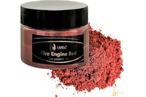 AArtsZ Mica Powder in resina epossidica, vernice epossidica, pigmenti colorati in polvere per qualità cosmetica, lucidalabbra, colori per sapone (Fire Engine Red (20 g))