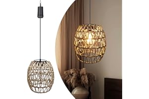 pearlstar Hanging Lamp with Battery, Hanging Lamp, Battery Operated, 6 Hour Timer, Outdoor Lamp, Hanging Lantern, Pendant Light for Patio, Bar, Garden, Patio, Living Room, Bedroom (HDC921)