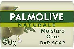 Palmolive Naturals Moisture Care with Olive 3 x 90g Bar Soap - Moisturising Hand Soap - Biodegradable Soap Formula