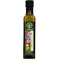 manako BIO Leinöl human, kaltgepresst, 100% rein, 250 ml Glasflasche (1 x 0,25 l)