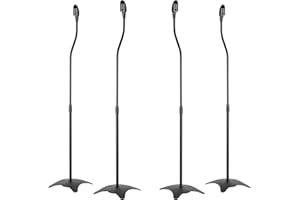 techsol Soporte Universal para Altavoces de Sonido Envolvente Negro, Compatible con Sistemas Sony, Samsung, LG, Panasonic