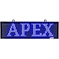 APEX ELECTRONICS LED Moving/Scrolling Blue Colour Messenger Advertising Display Board with WiFi Operated- 8 inches x 26 inches