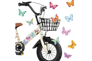 Vspek 6 Pièces Autocollants 75 Papillons,Haute Visibilité,Autocollants D'avertissement pour Casque de Sécurité,Autocollants pour Vélo et Casques Casque Poussette Skateboard Salle Armoire