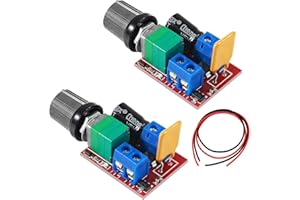 RUNCCI-YUN 2 Pezzi 3v 6v 12v 24v 35v 5A DC Regolatore di Velocità del Motore PWM,Dimmer LED,Modulo Interruttore Regolabile Velocità Interruttore di Controllo della Velocità