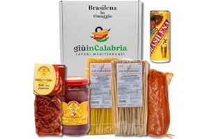 SAPORI MEDITERRANEI Box Prodotti Tipici Giù in Calabria - Cipolle di Tropea IGP, Peperoncini, Nduja, Pasta Artigianale - Gusta i sapori della cucina tradizionale calabrese