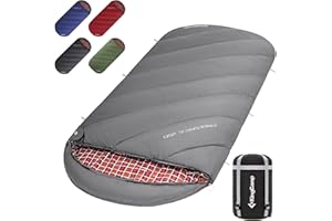 KingCamp XXL Schlafsack Campingschlafsack 3 Jahreszeiten Übergröße für Erwachsene Outdoor Rucksackreisen, Wandern, leicht für drinnen und draußen