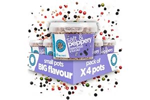 CORNISH SEA SALT CO Cornish Sea Salt - Salt and Peppery - Rich in Minerals, Hand Harvested in Celtic Waters, Michelin Starred Chef Approved - Spices for Cooking, Kitchen Accessories - 4 x 60g