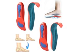 ELECTRI-HQ 2 Paar Orthopädische Einlegesohlen Fersensporn Einlagen Senkspreizfuß für Plantarfasziitis, Plattfuß Herren Damen，Kann Auch für Einlegesohlen Arbeitsschuhe Schuheinlagen Schuhe (S,37-38)