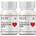INLIFE Fish Oil Coenzyme Q10 Omega 3 Supplement (Fast Release) - 60 Liquid Filled Capsules (2-Pack)