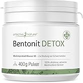 effective nature - Bentonit Detox - 400 g - Zertifiziertes Medizinprodukt zur Bindung von Schwermetallen im Körper - 100% ult