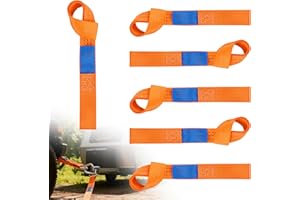 ALITREE 6 Piezas Cinchas de Amarre Pequeñas, Cincha para Moto, 2.000 Dan, Correas Portabicicletas, 438x38mm, Eslingas de Amarre Seguras, para Fijación en El Transporte de Motocicletas, Automóviles Y Cargas
