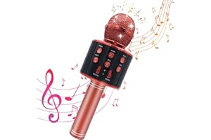 RAKING Karaoke Microfono Senza Fili per Bambini Popolare Canto Senza Fili Bluetooth Microfono con Altoparlante Microfoni Palmari per Bambini Ragazzi Ragazze Giocattoli di Apprendimento